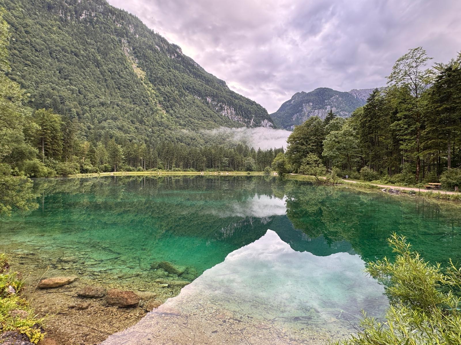 Bluntausee mit dramatischer Wolkenstimmung
